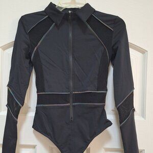 Slightly Defective iHeartRaves Dark Meets Light Rainbow Reflective Bodysuit